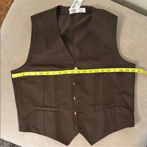 Vintage Brown Button-Up Vest
